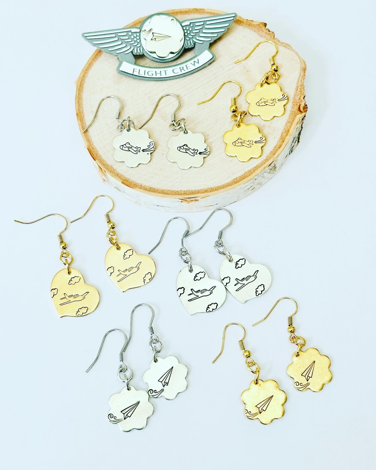 Aviation Earrings- Bi-Plane