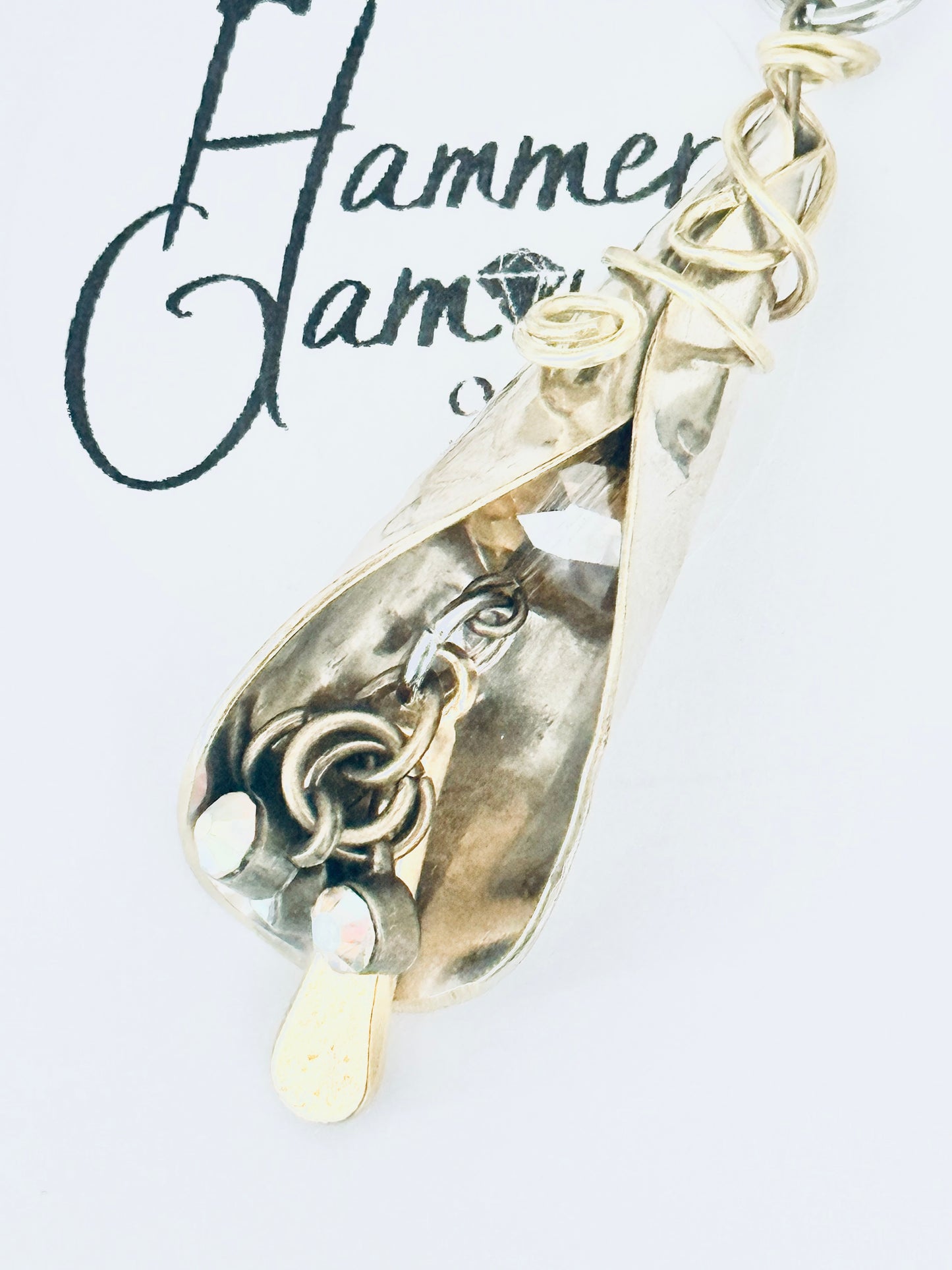 Calla Lily Necklace, Pendant from Vintage Silver Spoon