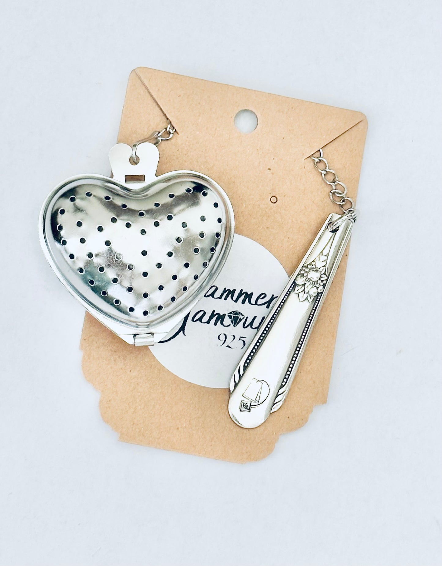 Loose Leaf Tea Strainer, Stainless Steel Infuser, with FREE Spoon Rest