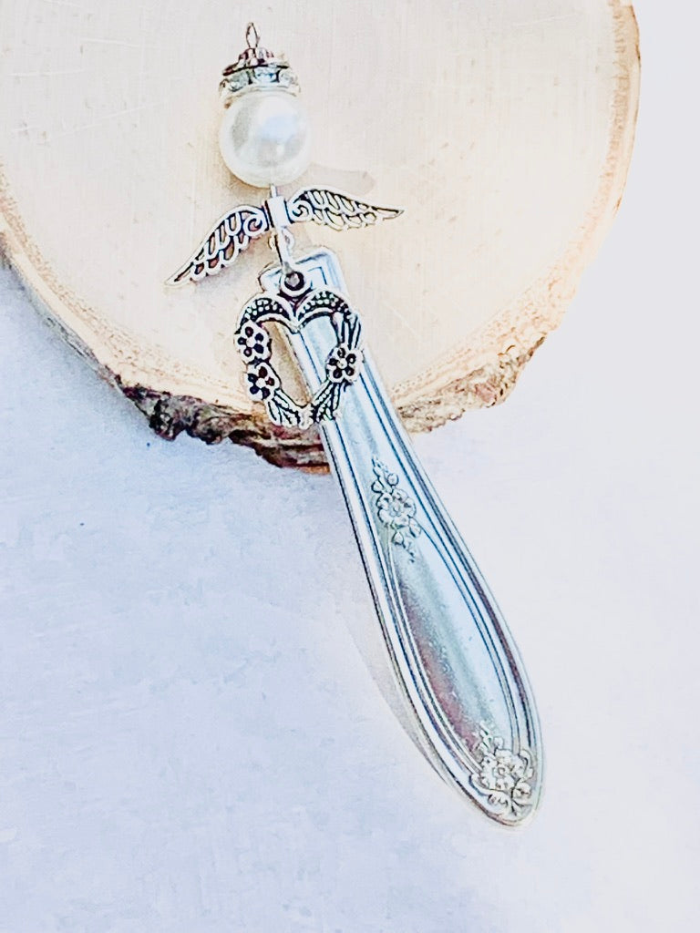 Angel Ornaments, Made from Vintage Silver Plated Spoon Handle