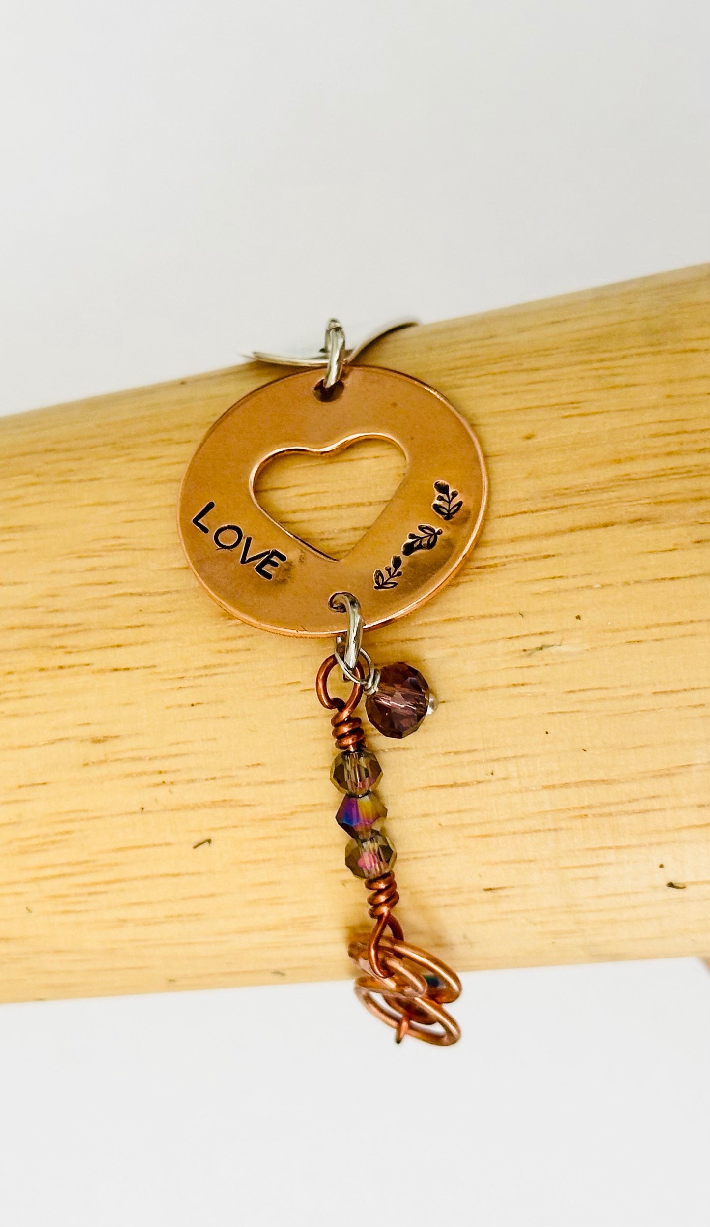 Silverware Bracelet with Copper & Heart Love Design