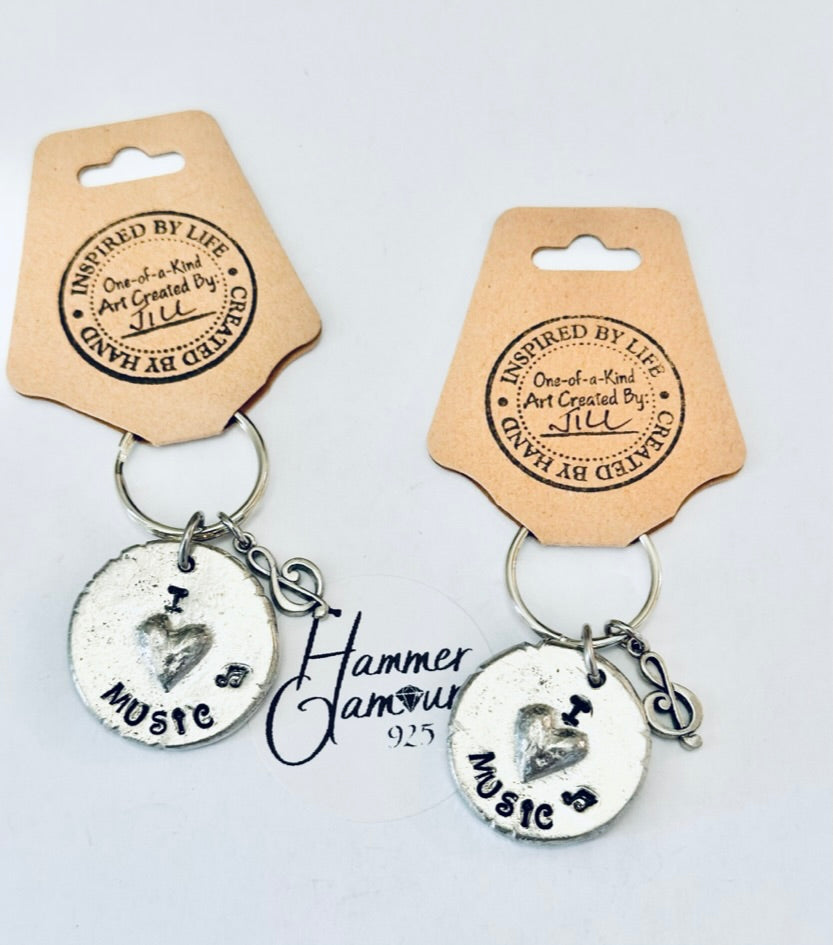 Pewter Heart Keychains, Music