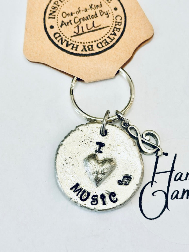 Pewter Heart Keychains, Music