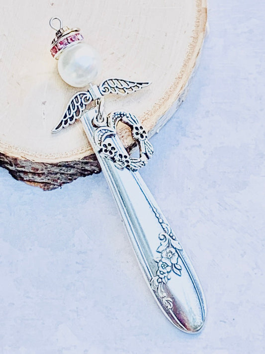 Angel Ornaments, Made from Vintage Silver Plated Spoon Handle