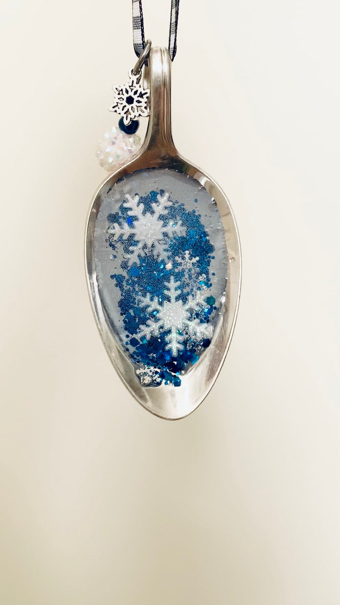 Spoon Bowl Ornaments, Snowflakes