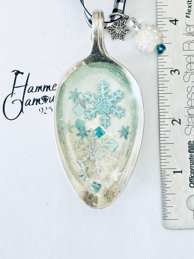 Spoon Bowl Ornaments, Snowflakes