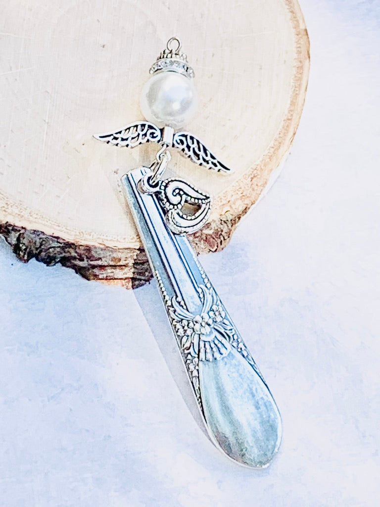 Angel Ornaments, Made from Vintage Silver Plated Spoon Handle