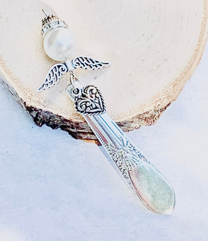 Angel Ornaments, Made from Vintage Silver Plated Spoon Handle