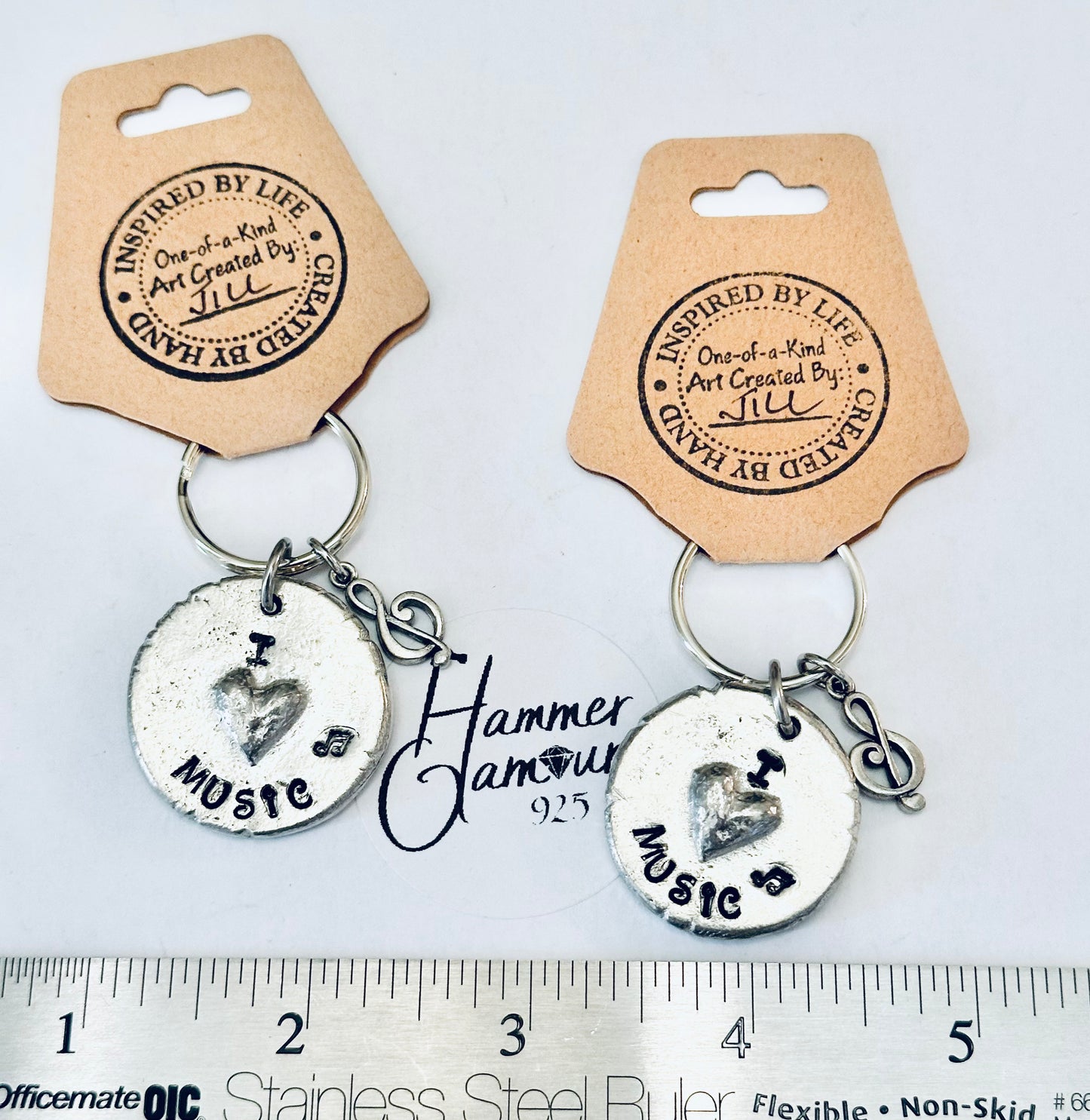 Pewter Heart Keychains, Music