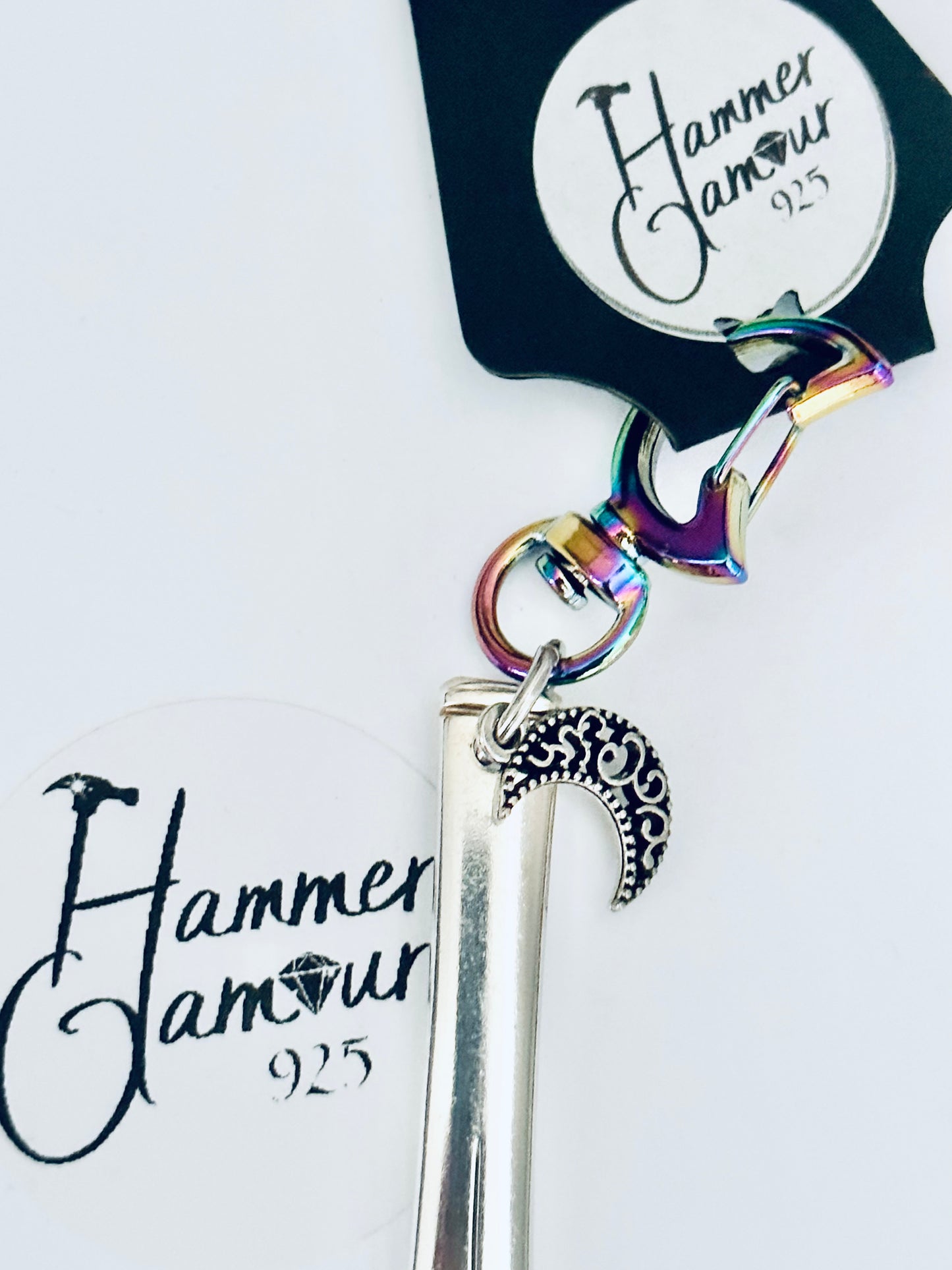 Spoon Handle Keychains, Purse Charm, Back Pack Charm, Hand Stamped Egyptian Cat