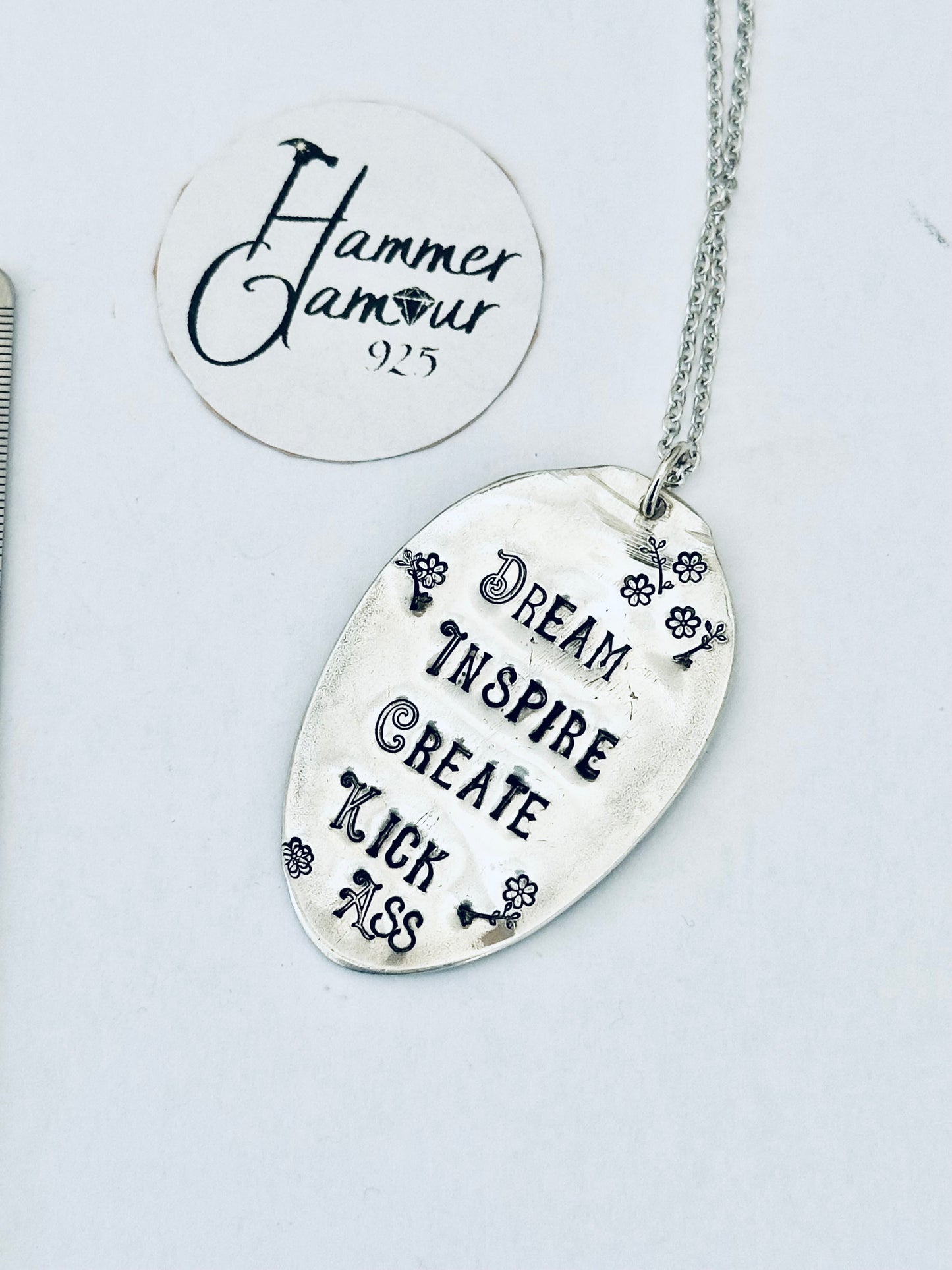 Hand Stamped Spoon Necklaces