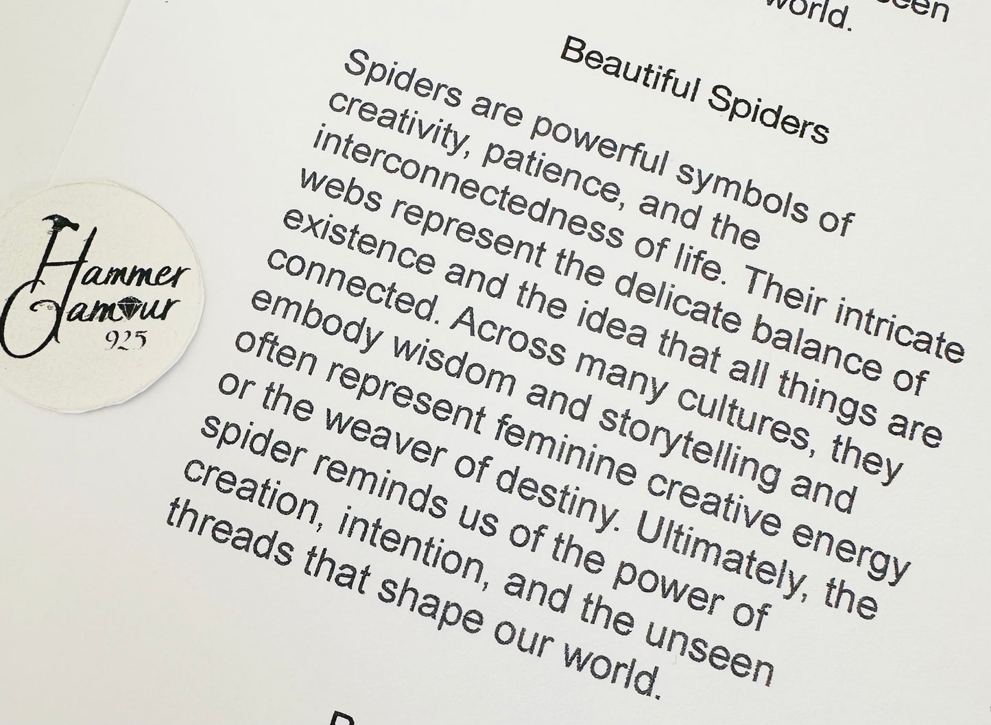 Suncatcher Spiders- "Nancy"