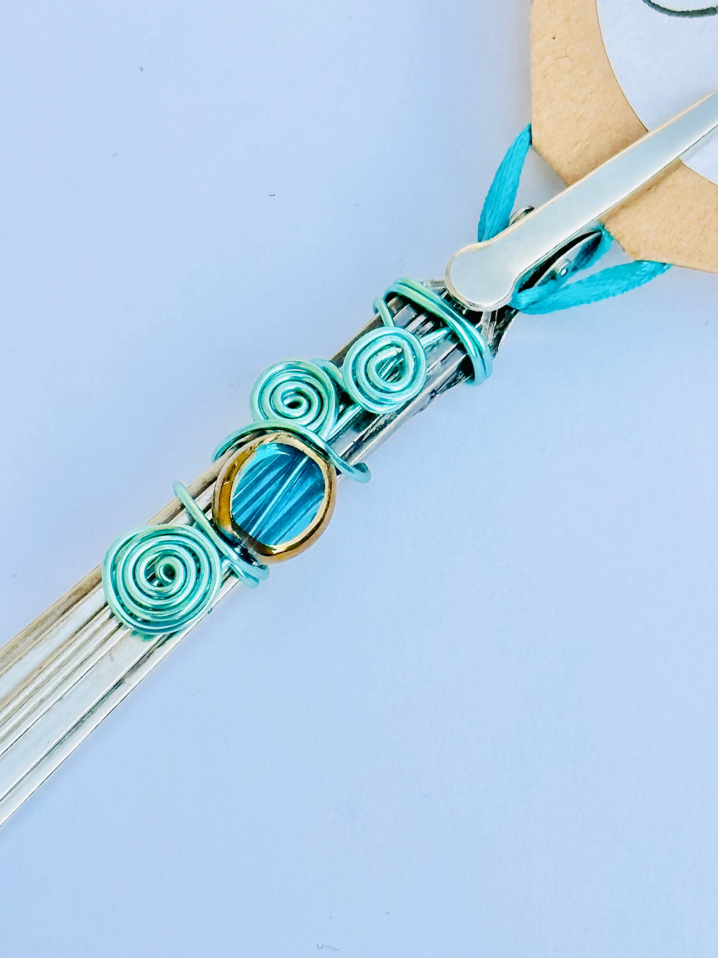 Roach Clips & Bracelet Helpers made from Vintage Spoon Handles, Gem Stones, and Glass Beads