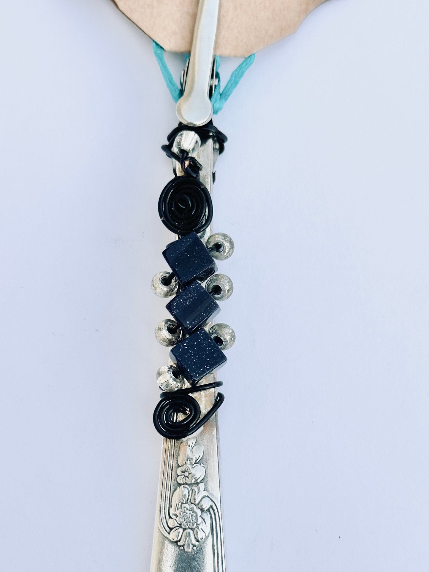 Roach Clips & Bracelet Helpers made from Vintage Spoon Handles, Gem Stones, and Glass Beads