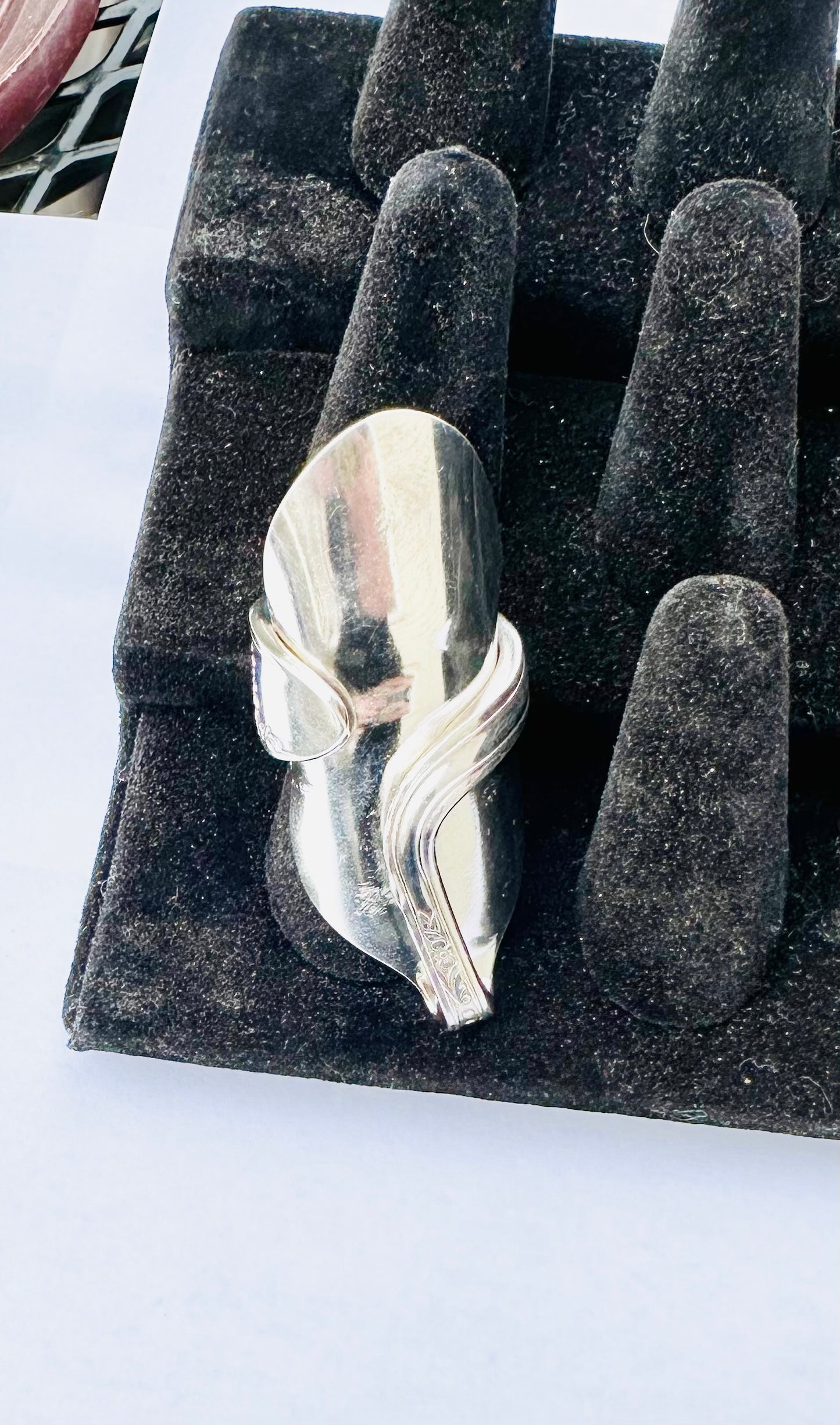 Talon Spoon Ring Size 10, Vintage Silver