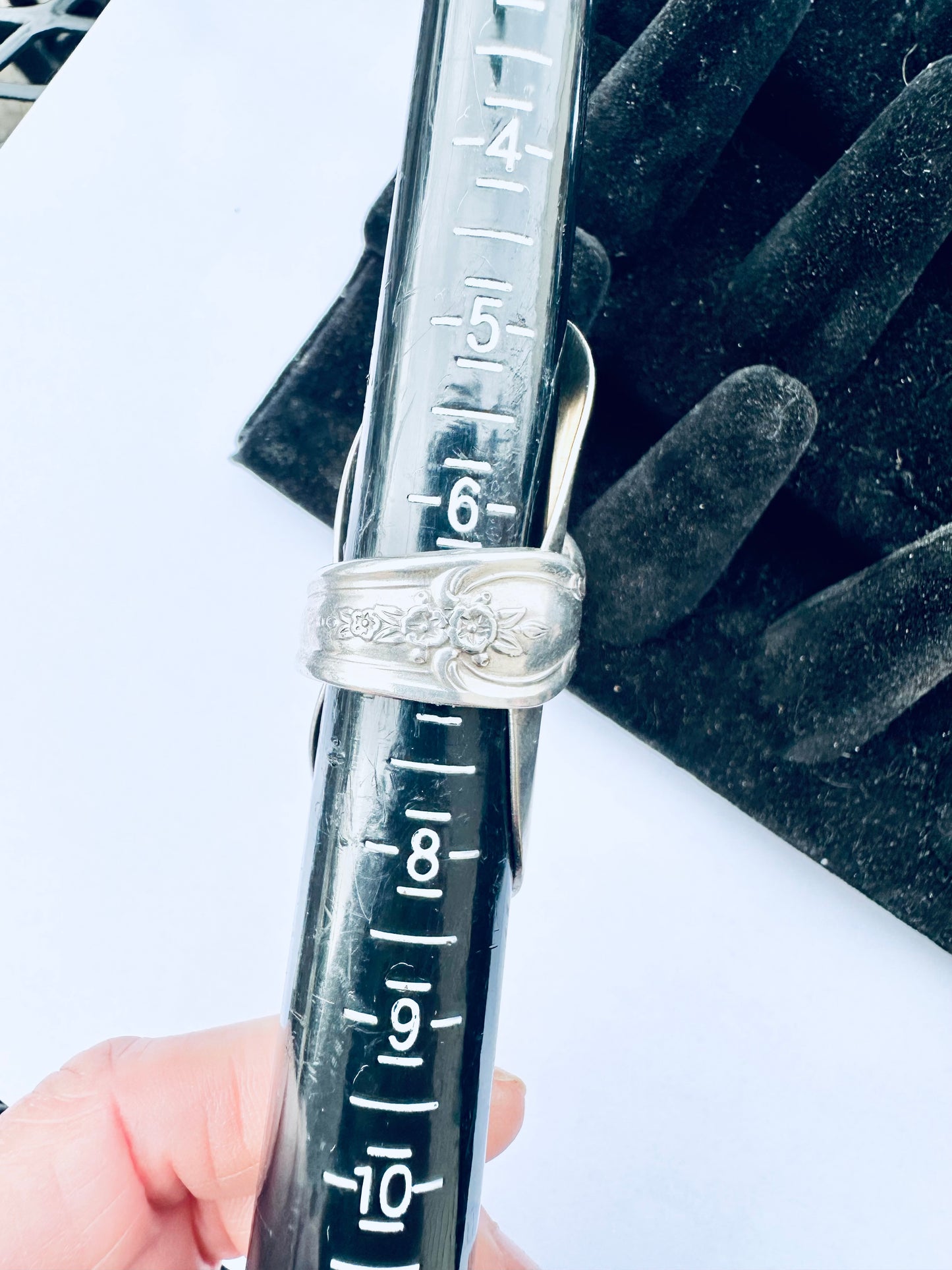 Talon Spoon Ring Size 6.5 - 7, Vintage Silver