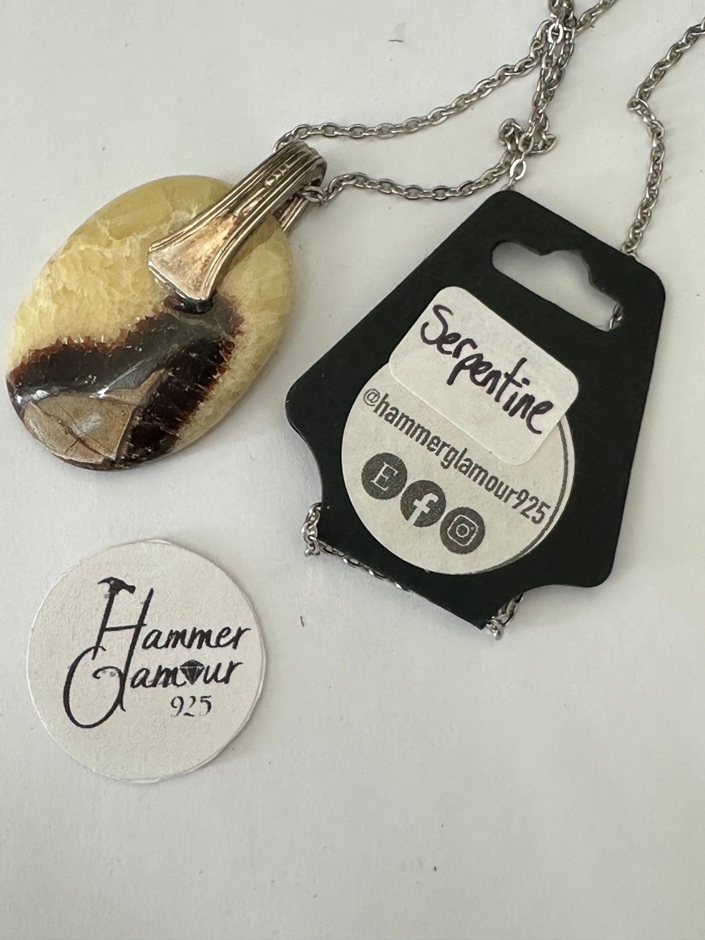 Gemstone Necklace - Yellow Serpentine